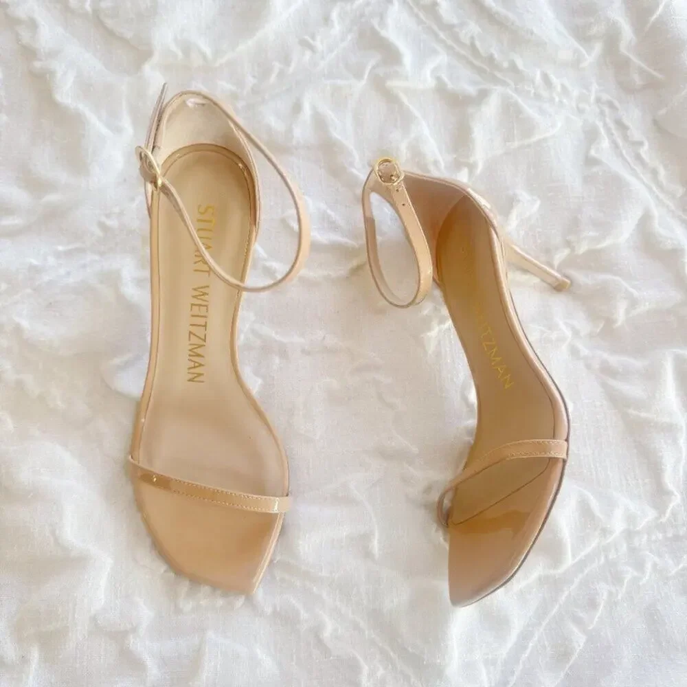 Stuart Weitzman Nudistcurve 75 High Heel Sandals Size 6